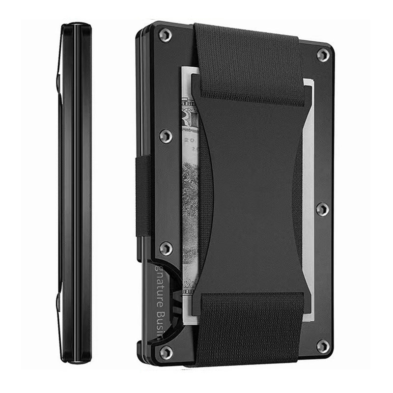 Metal Card Wrapped Carbon Fiber Wallet RFID Anti-theft Brush - Carbon Fiber Wallet for Your Inner Aluminum Alloy Hero