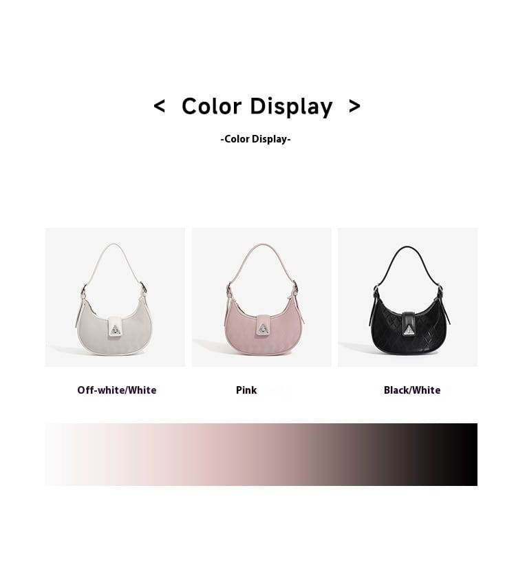 Pink Black Milky White Soft PU Saddle Shoulder Messenger Bag