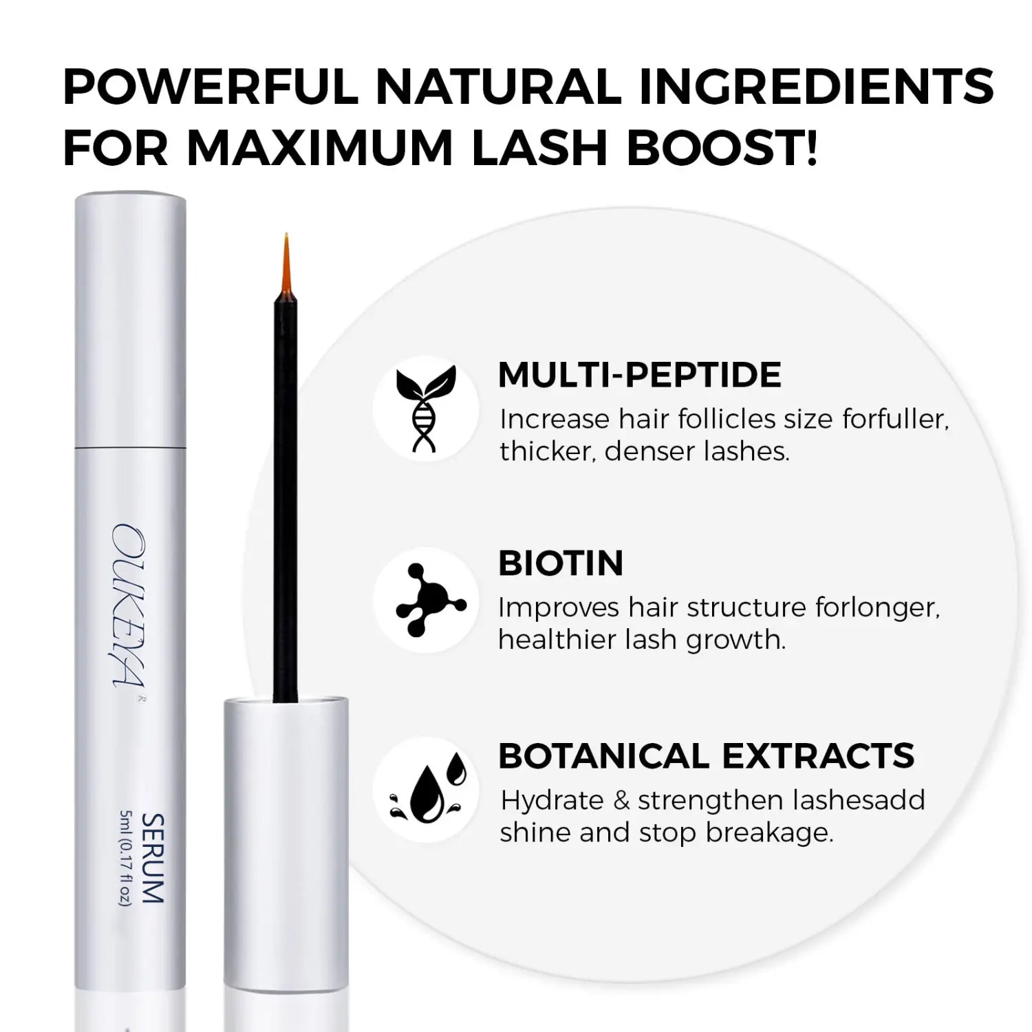 Ezüst szempilla növekedési lényege az ápoláshoz 5ml exportált