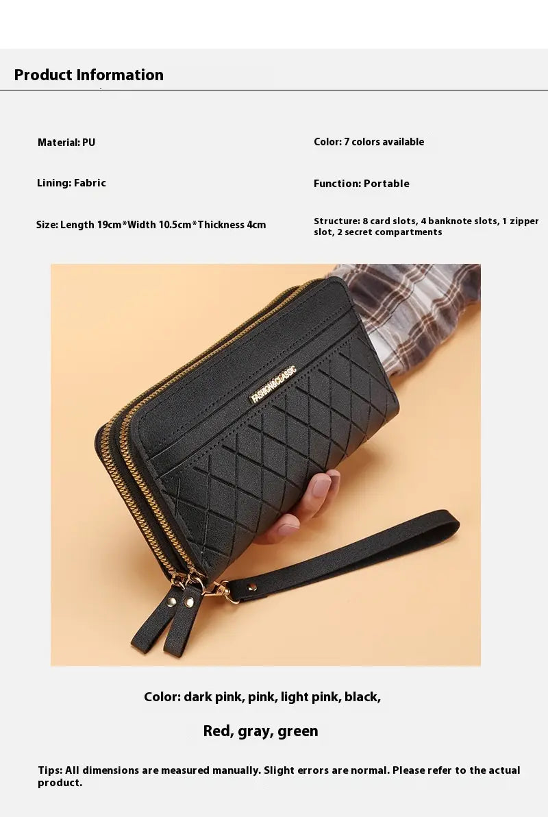 Portefeuille en cuir synthétique en plusieurs couleurs avec des emplacements de carte et une conception compacte