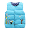 Children's hooded and down padded jacket - Blue