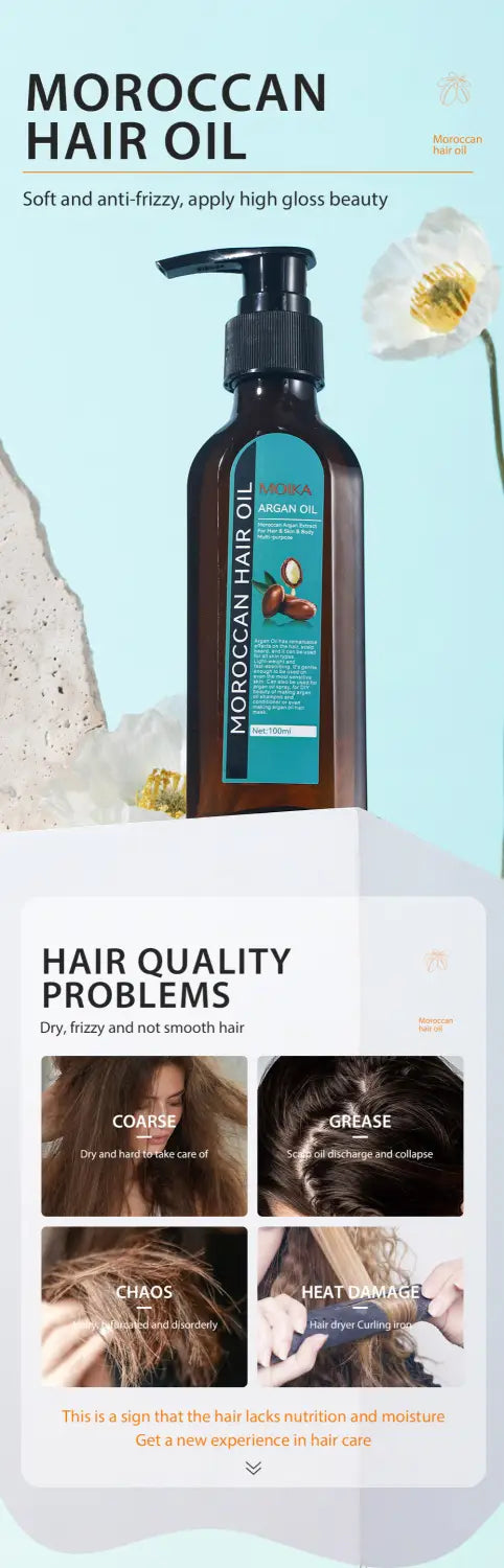 Moikka Argan Oil Hair Care with Moroccanoil for Styling and Nourishment