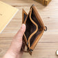 Men’s Genuine Leather Retro Zipper Tri-fold Cowhide Wallet - Cowhide Wallet: For Style and Cash Stash Adventures