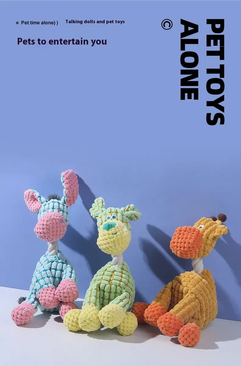 Giocattoli per cani con tessuto molare sound interattivo masticare per animali domestici