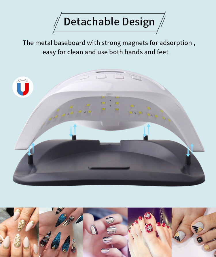 90W Nail Phototherapy Lamp with Multiple Timing and Infrared Sensor - Teleplus Options nail phototherapy lamp 90w