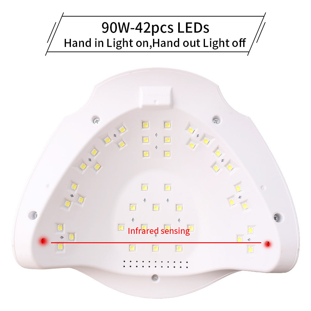90W Nail Phototherapy Lamp with Multiple Timing and Infrared Sensor - Teleplus Options nail phototherapy lamp 90w