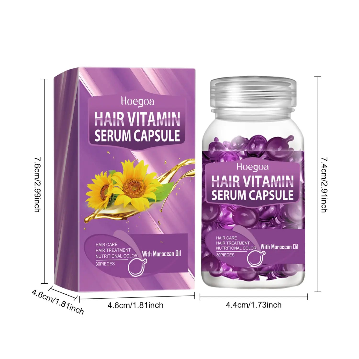 Hair Care Seed Oil Capsule Purple for Nourishing Treatment