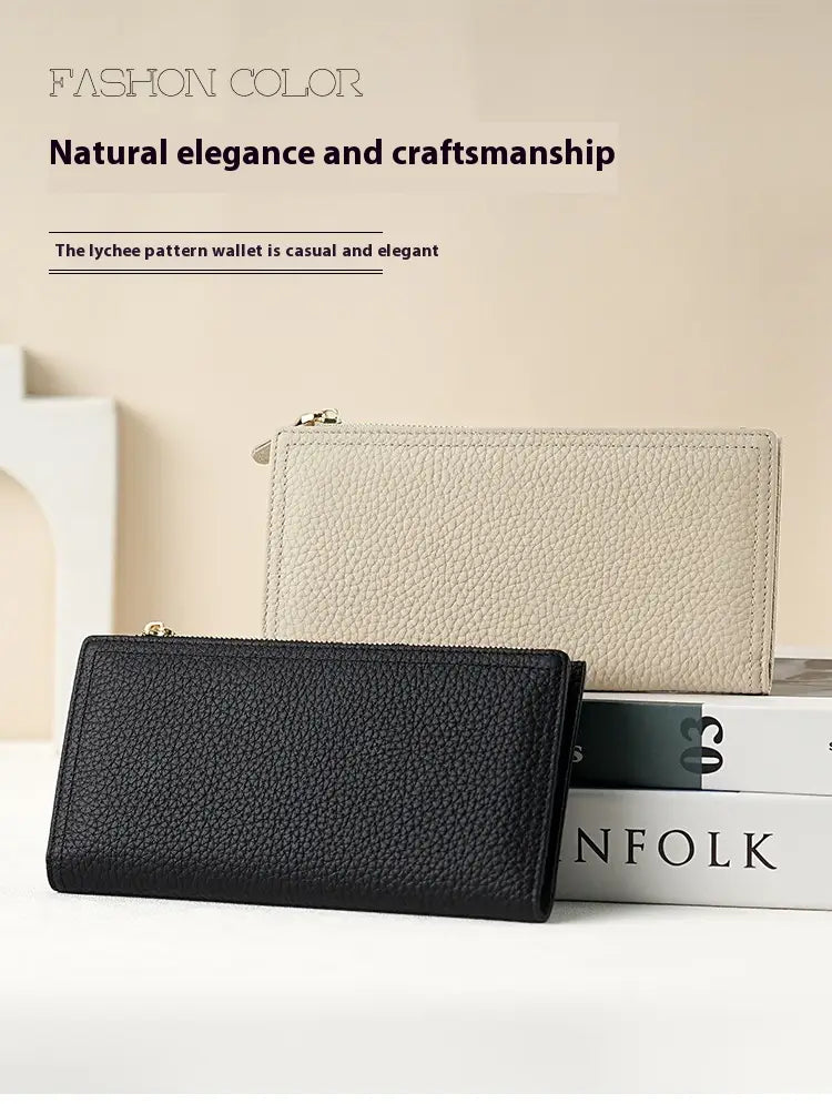 Portefeuille de support de carte en cuir avec blocage RFID et options de couleurs multiples