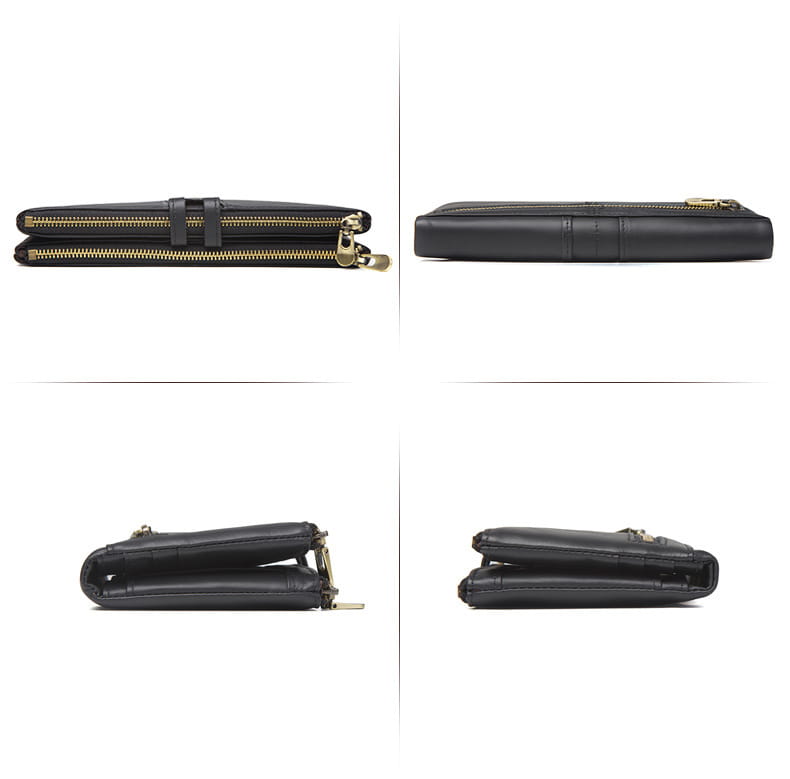 Leather Cortex Cowhide Wallet with Secret Compartments for United States and CHF