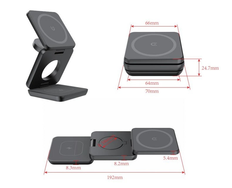 Magnetic Suction Wireless Charging And Folding Phone Holder - Suck It Up with Magnetic Folding Phone Charger