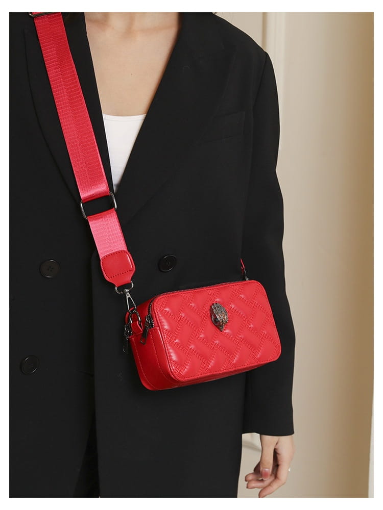 Wide Shoulder Strap Crossbody Bag with Eagle for Daily