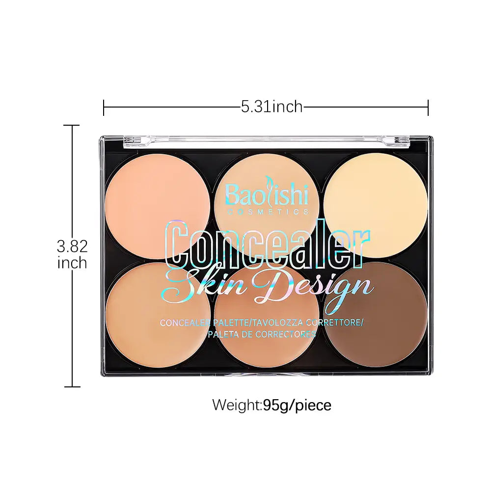 Waterproof Contour Compact Makeup with Moisturizing Light Concealer and Brightening Effect