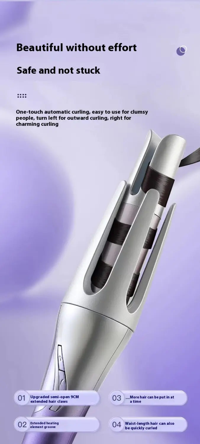 Wireless 32mm Automatic Hair Curler with Lithium Battery and Versatile Design
