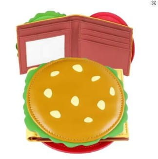 Portefeuille en cuir PU à glissement antivol avec conception de hamburger