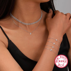 925 Silver Necklace Minority Simple Clavicle Chain - 925 Silver Necklace Minority Simple Clavicle Chain