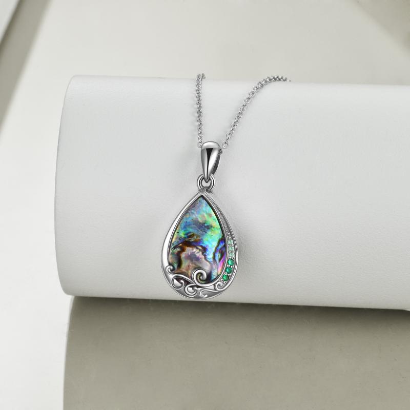 925 Silver Teardrop Urn Necklace for Ashes Retro Silver Necklace for Lover - Retro Silver Teardrop Necklace for Ashes