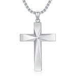 925 Sterling Silver Cross Pendant Necklace With Christian Bible Verse - Shiny Sterling Silver Cross Pendant for Holy