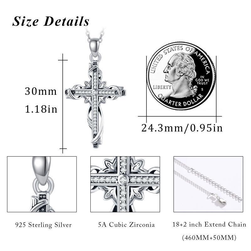 925 Sterling Silver for Women Cross Pendant Cross Jewelry Cross Necklace - Cross Your Heart with This 925 Sterling