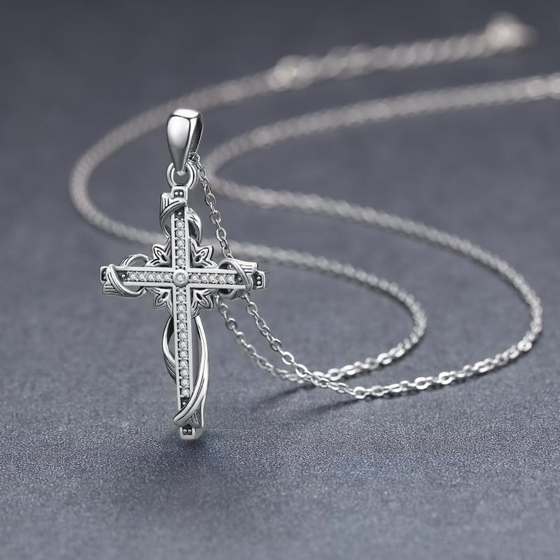 925 Sterling Silver for Women Cross Pendant Cross Jewelry Cross Necklace - Cross Your Heart with This 925 Sterling