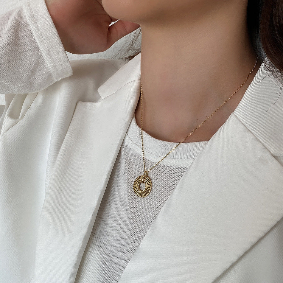 18K Gold Silver Geometric Ring Necklace Natural Packing for United States Buyers - Sparkle Like a Geometry Teacher