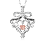 925 Sterling Silver Memorial Grieving Mommy of an Angel Jewelry for Women - Heartfelt Silver Angel Jewelry for Grieving