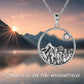 925 Sterling Silver Mountain Necklace with Created Opal - Climb Every Mountain with Our Silver Opal Necklace