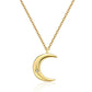 925 Sterling Silver Necklace Single Diamond Moon Necklace Cold Women - Shine Like the Moon with Our Diamond Necklace