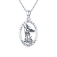 925 Sterling Silver Oval Saint Michael Medal Archangel Catholic Protect US Oxidation Pendant Necklace - Saint Michael