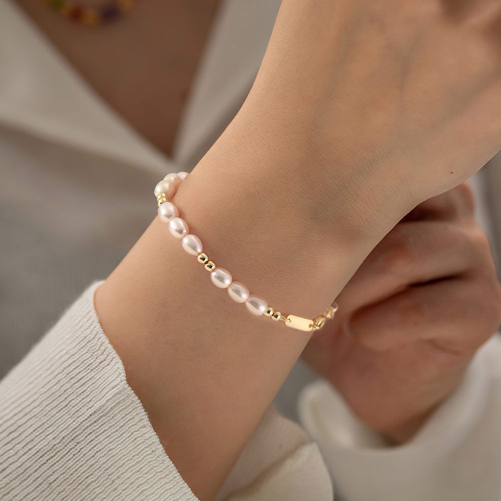 925 Sterling Silver Pearl Bracelet Female Summer Ins Special-interest Design Girlfriends Jewelry - 925 Sterling Silver