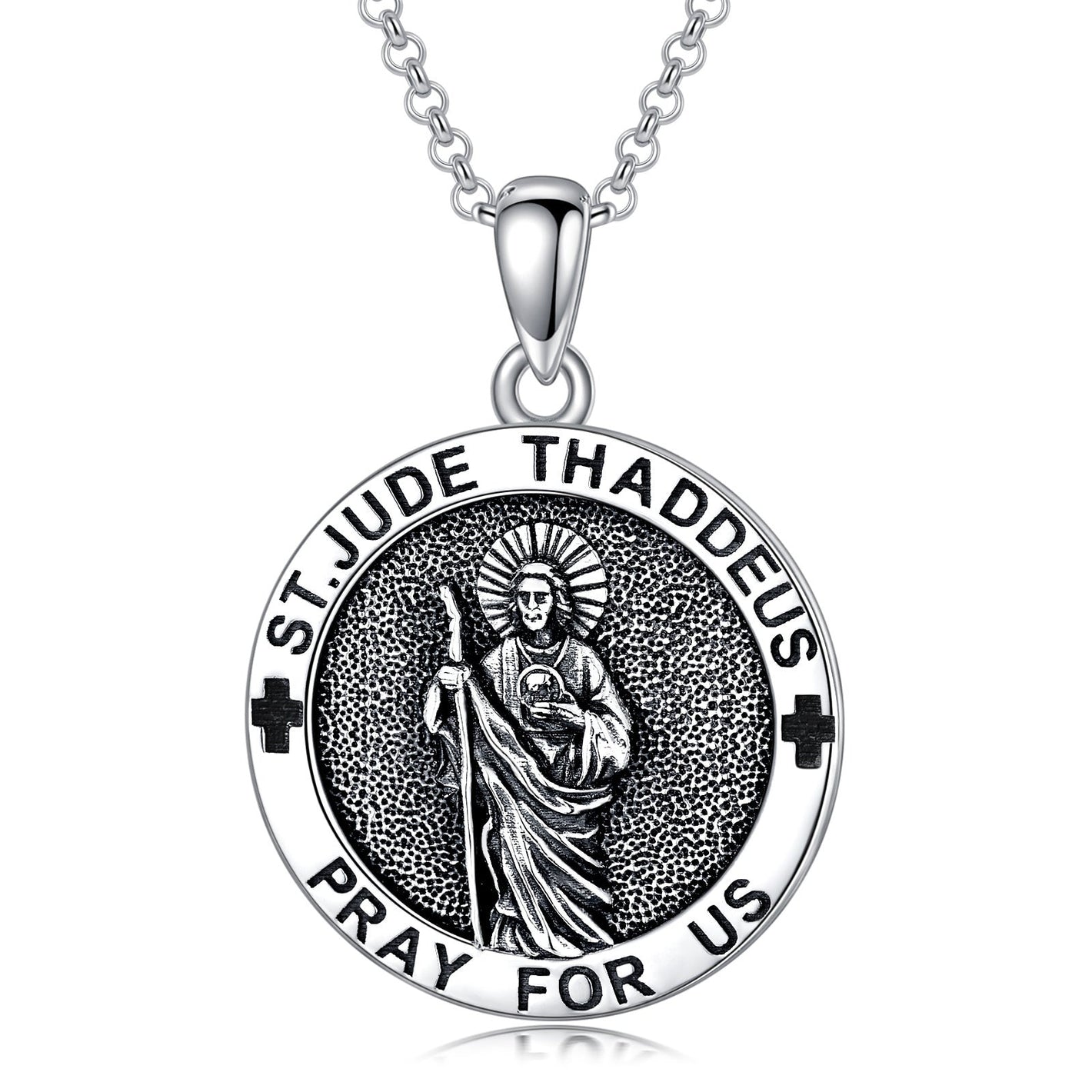 Saint Jude Guardian of the Disappointed for CHF in United States - Silver Pendant Disappointment Relief united states