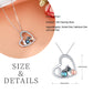 925 Sterling Silver Squirrel Abalone Shell Cubic Zirconia Cute Animal Heart Pendant Necklace - Squirrel Love Shines