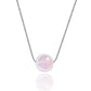 925 Sterling Silver Strawberry Quartz Necklace - Berry Good Silver Fashion with 8mm Quartz Necklace