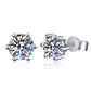 925 Sterling Silver Stud Earrings With Six Claws - Sparkle Like a Star with 925 Sterling Silver Studs