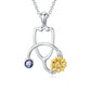 925 Sterling Silver Sunflower Stethoscope Medical Doctor Nurse Student Graduation Pendant Necklace - Sunflower