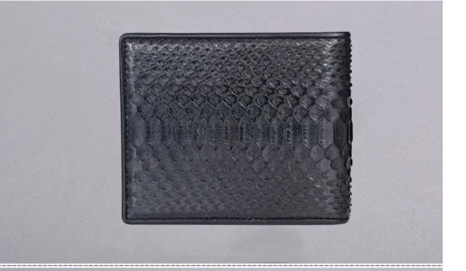 Leather Crocodile Wallet with Card Slots and Horizontal Design