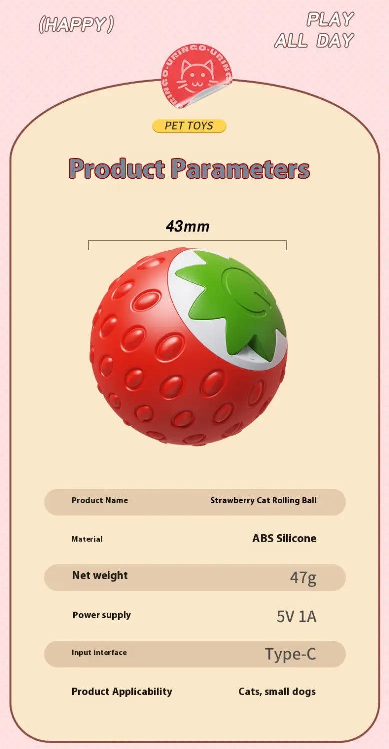 Kassipalliroheline ja oranž interaktiivne veerev kuuli mänguasi lemmikloomadele