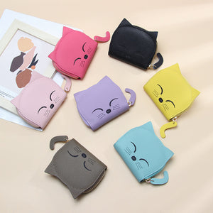 Women’s Leather Card Holder Sweet Cartoon Pendant - Chic Women’s Leather Card Holder with a Fun Twist