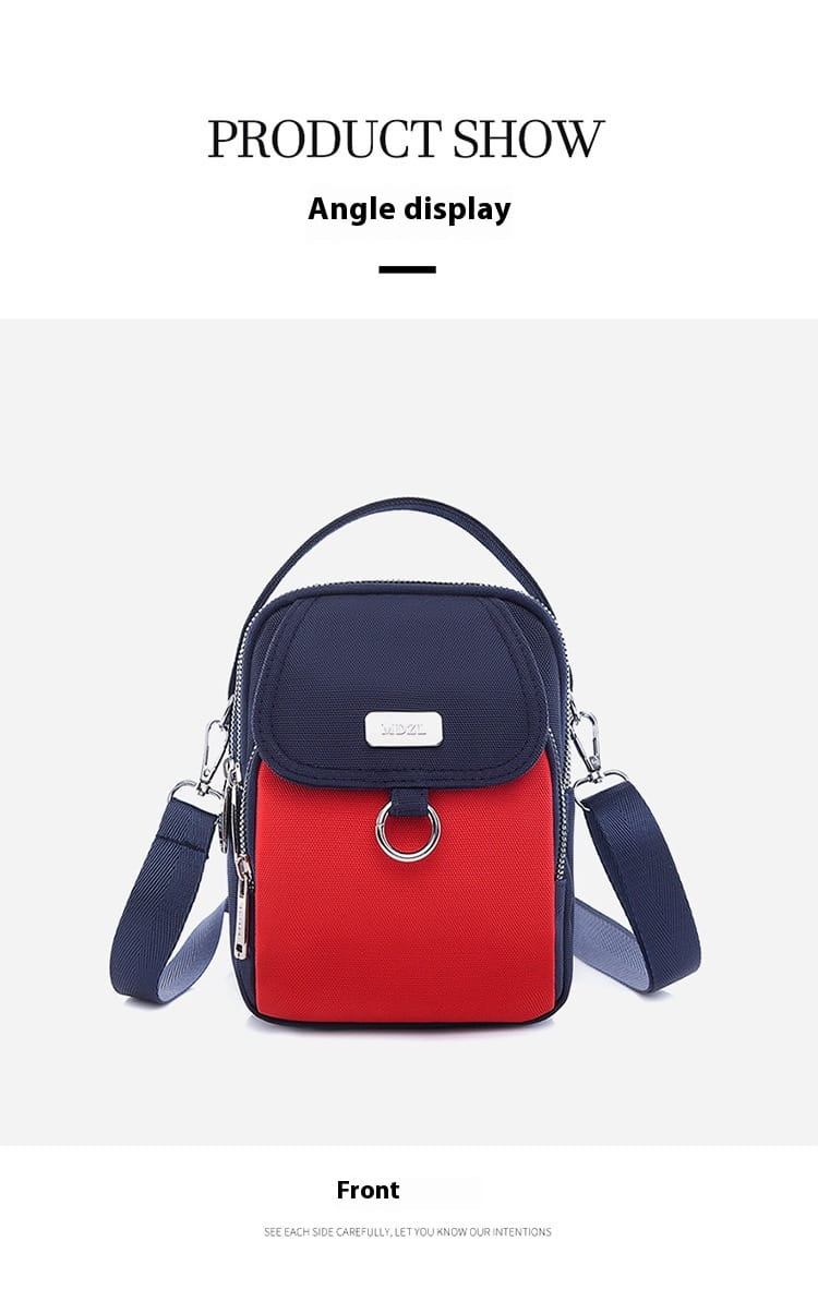 Lightweight Shoulder Messenger Bag with Versatile Pouches and Colorful Design