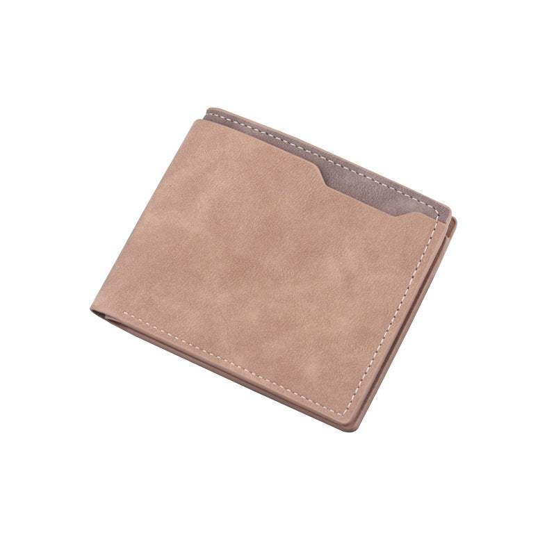 Men’s Short Wallet Two Fold Half Fold Frosted - Say Goodbye to Bulky Pockets with This Wallet