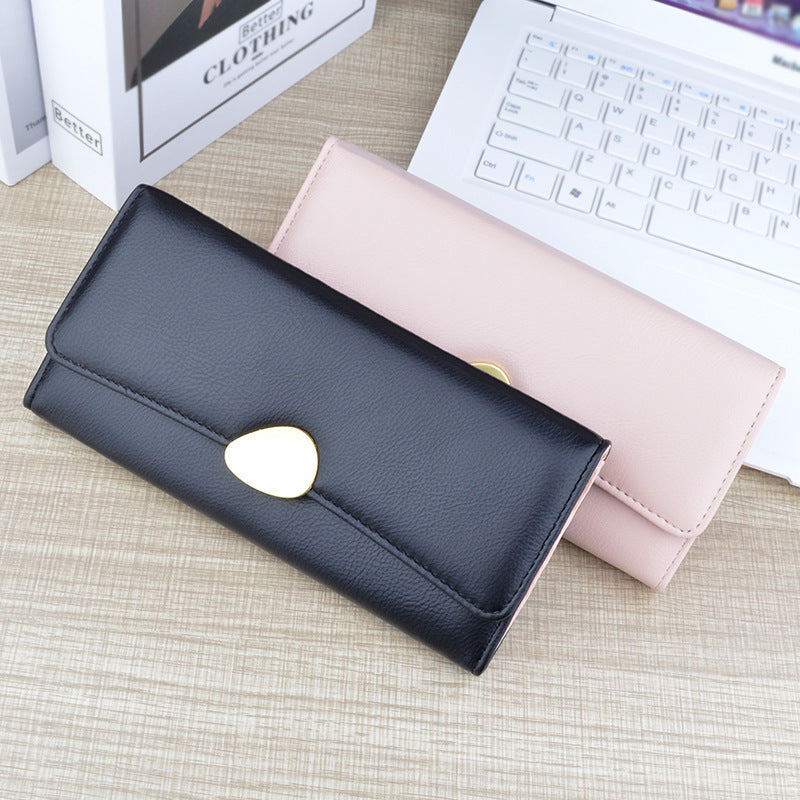 Women’s Long Wallet Soft Leather Wallet Multi-card-slot Card Holder Retro Fashion Minimalism Large-capacity Handbag