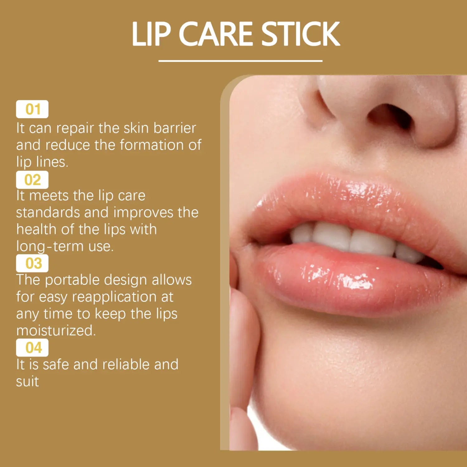 Rejuvenating lip balm with coconut oil and shea butter for daily hydration