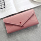 Women’s Long Heart-shaped Letter Embroidery Line 2 Fold Multifunctional Simple Wallet Student Multifunctional Wallet