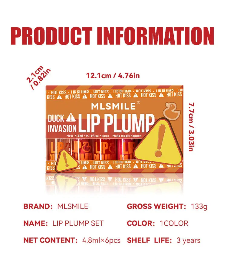 Moisturizing Liquid Lipstick Set with Duckbill Plump Lip Glosses