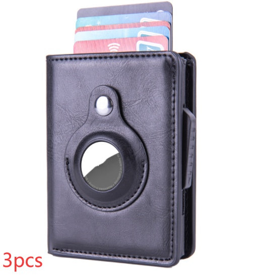 Automatic Card Wallet Card Case Card Holder Anti-lost - Lose Cards No More with Crazy Horse Card Holder