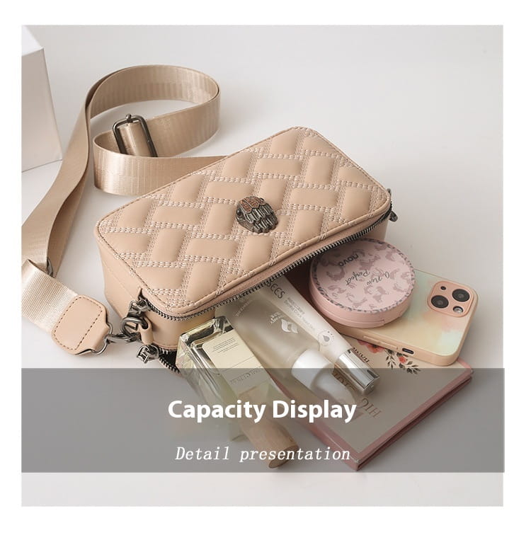 Wide Shoulder Strap Crossbody Bag with Eagle for Daily