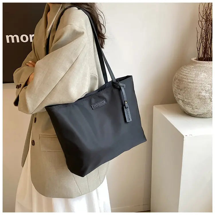 Sac à bandoulière de voyage en tissu Oxford avec poches à fermeture éclair et support de téléphone portable