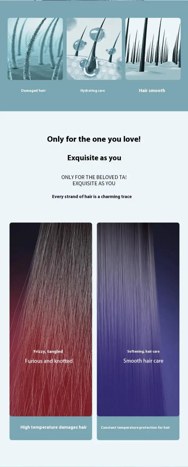 Rechargeable Ceramic Heating Electric Comb Hair Straightener with Long Battery Life