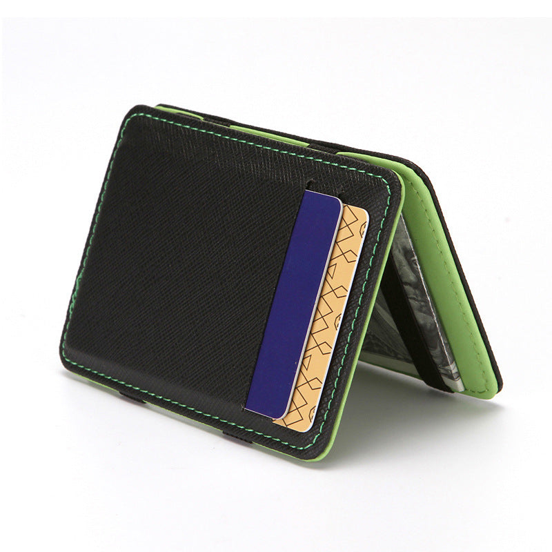 Flip Magic Wallet Cross Pattern Short Card Holder - Flip Magic Wallet for Stylish Card Ninja Moves