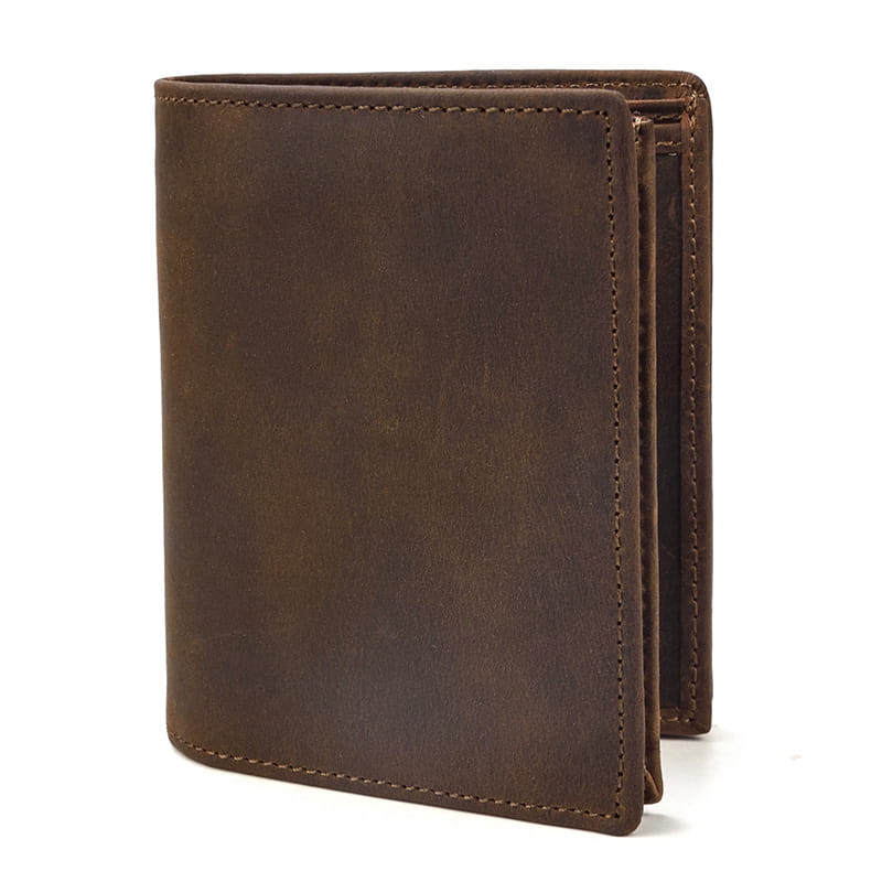 Leather Money Clip Wallet with ID Slot and Concealed Pocket in the United States