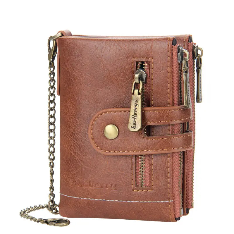 Vertical Casual PU Leather Wallet Bag for United States and CHF Markets
